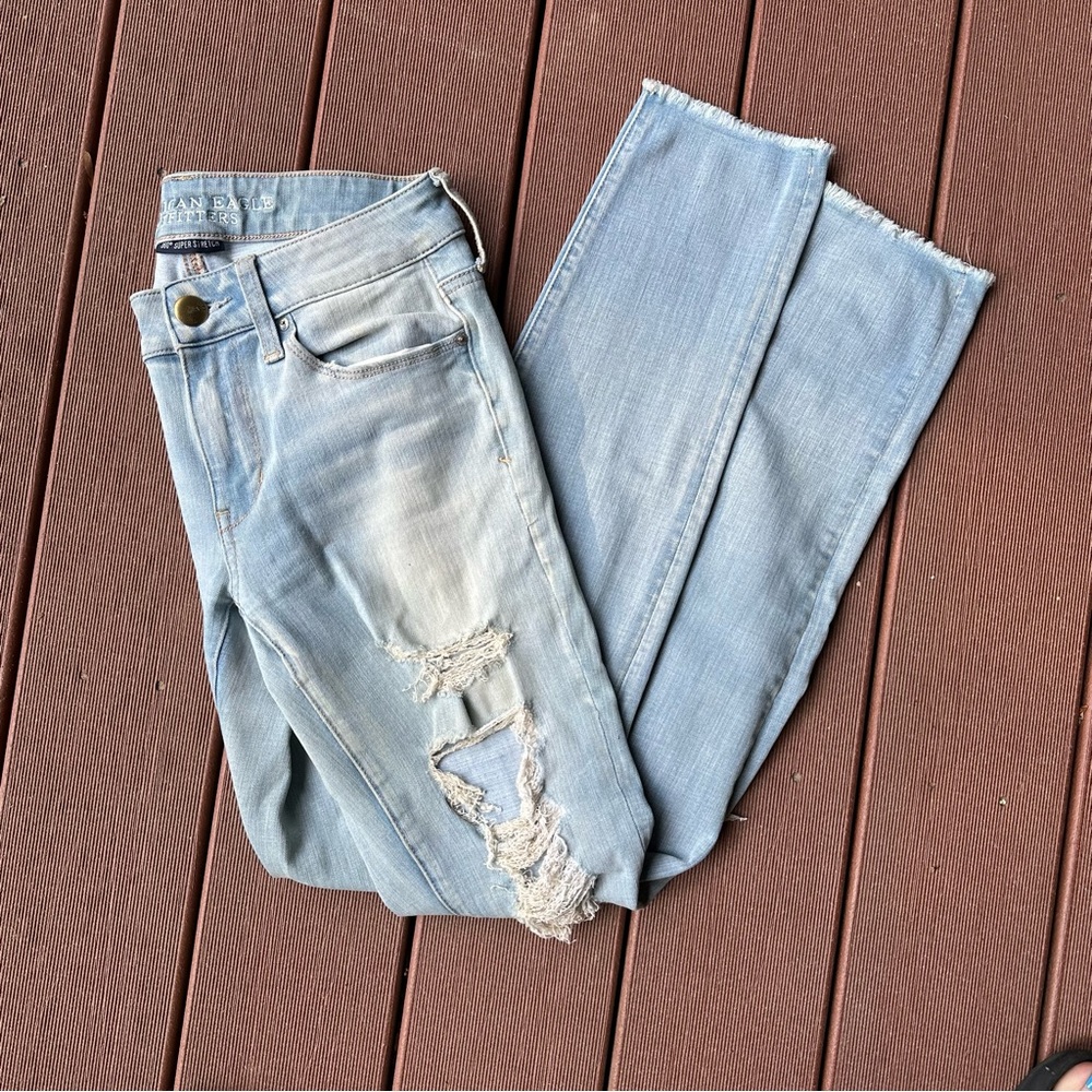 American Eagle Outfitters Blue skinny 360 super stretch Jeans